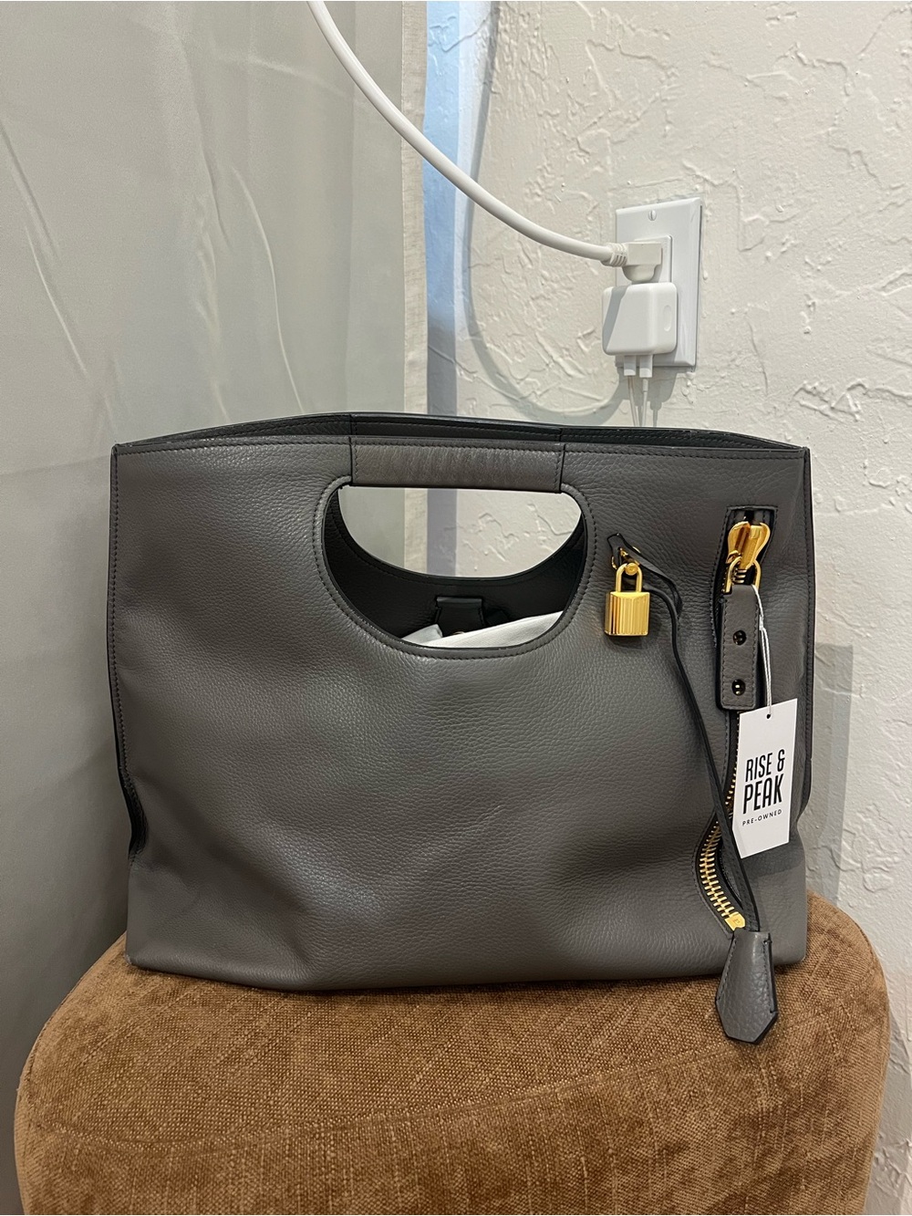 Tom Ford Alix Padlock Tote Bag
